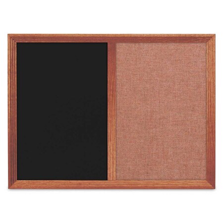 United Visual Products Enclosed Corkboard, 1 Door, 72"x36", 4" Fra UV3418-WHITE-SURF